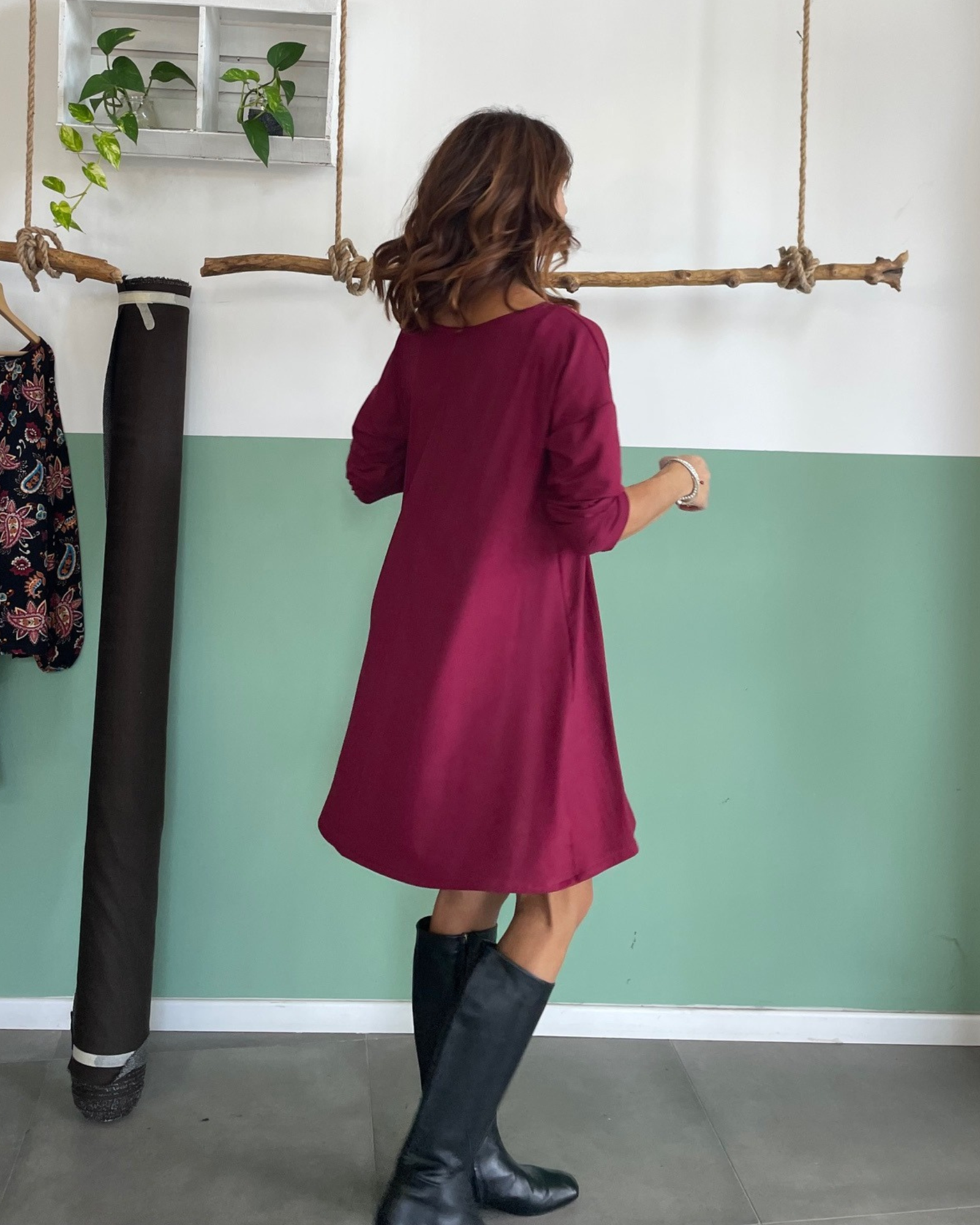 Bamboo Dress manica lunga