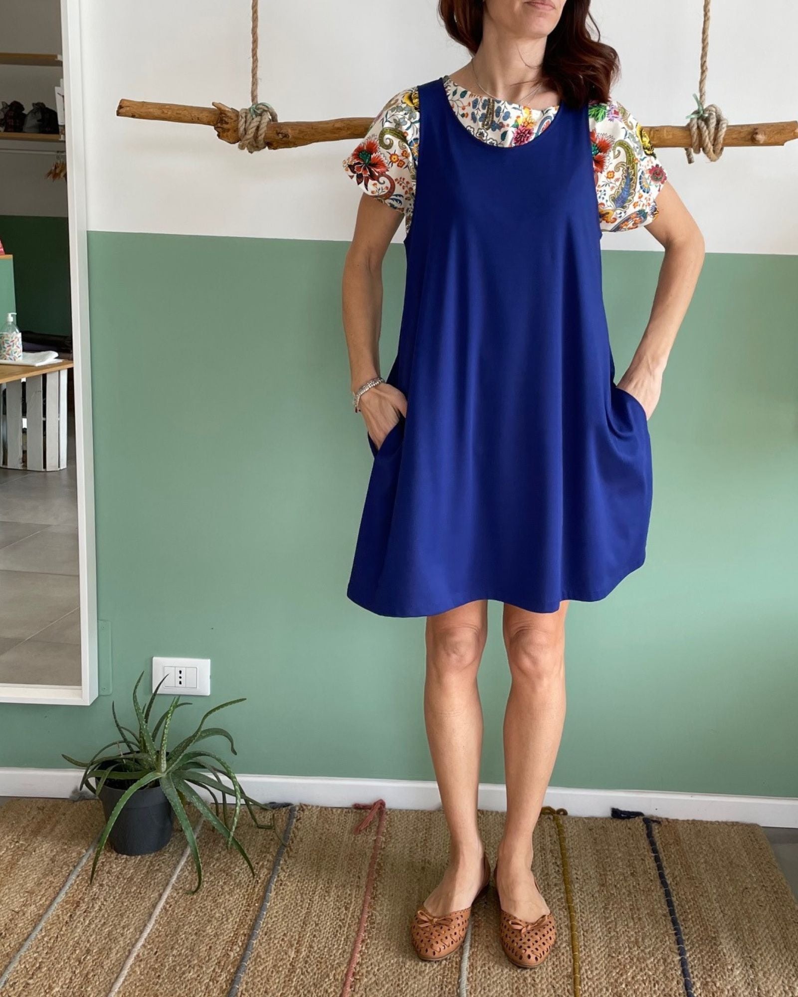 Twiggy Dress Blu Oltremare