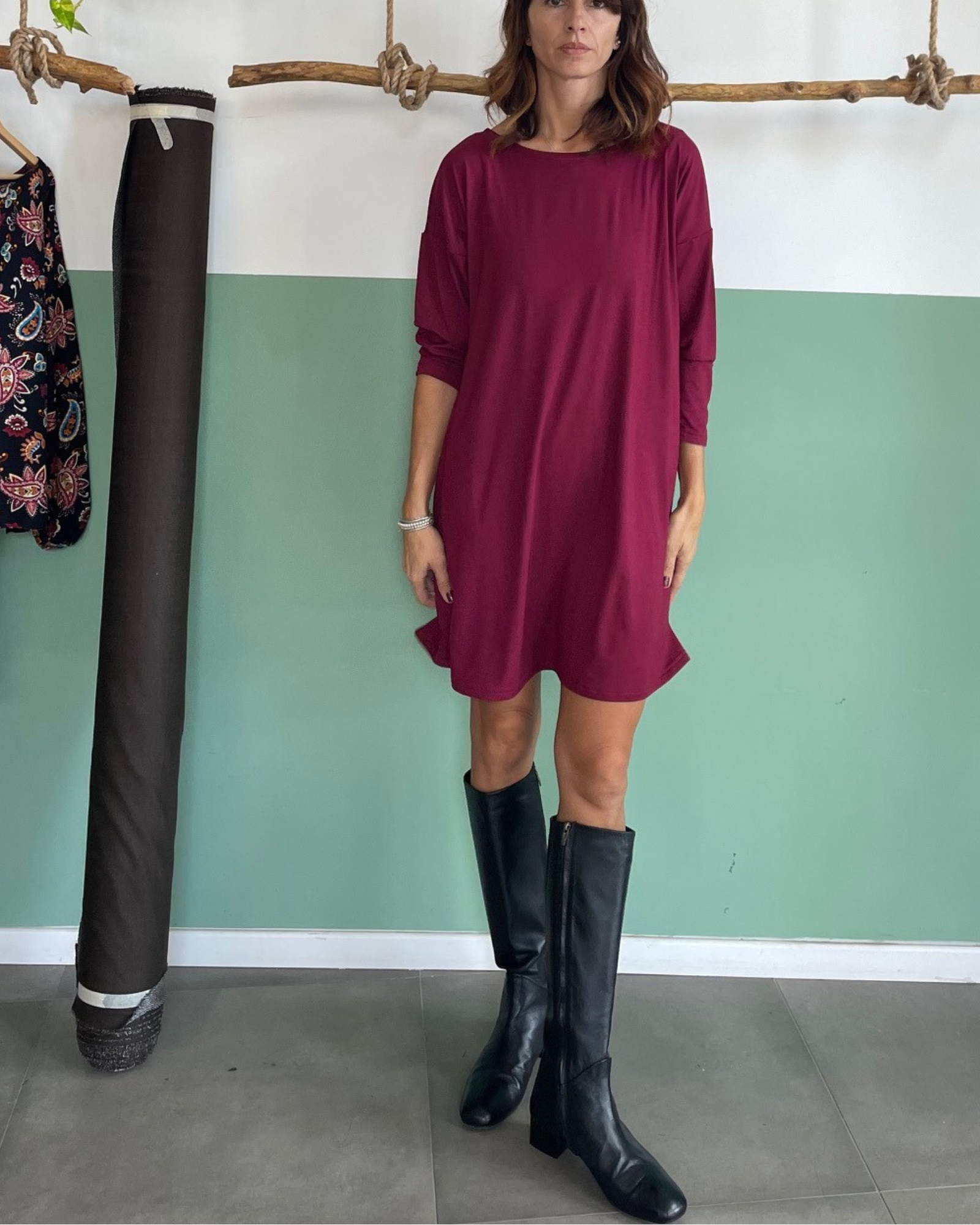 Bamboo Dress manica lunga