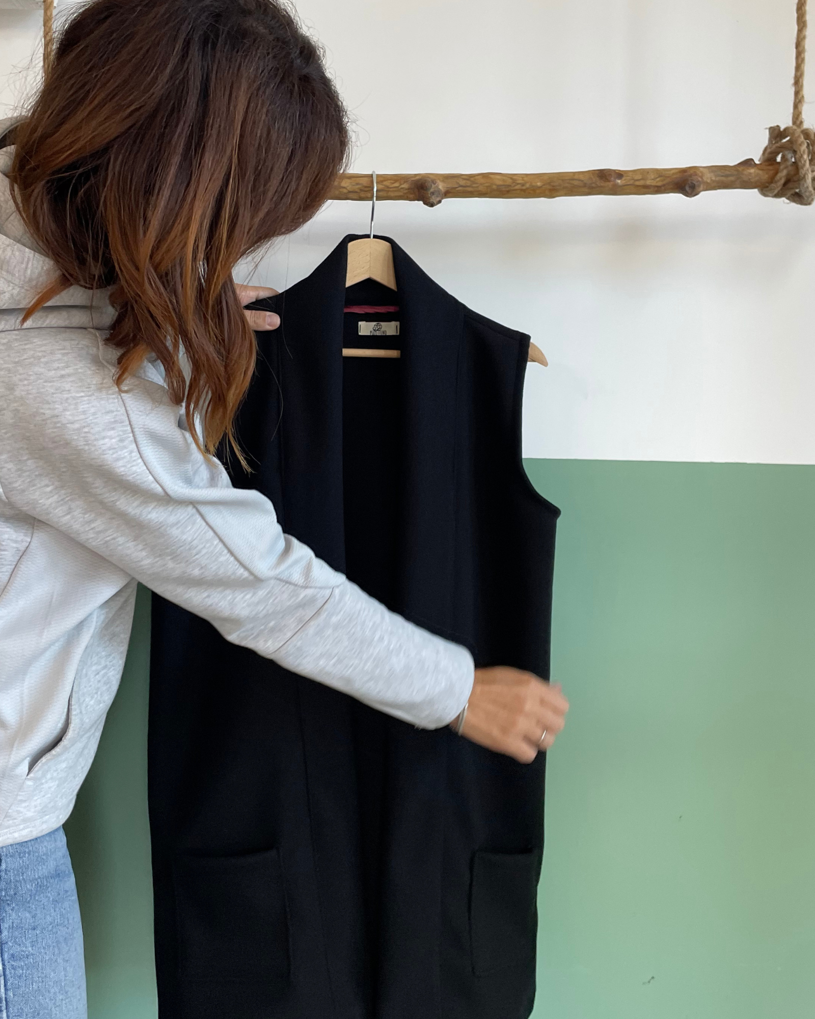 Gilet Panno Nero