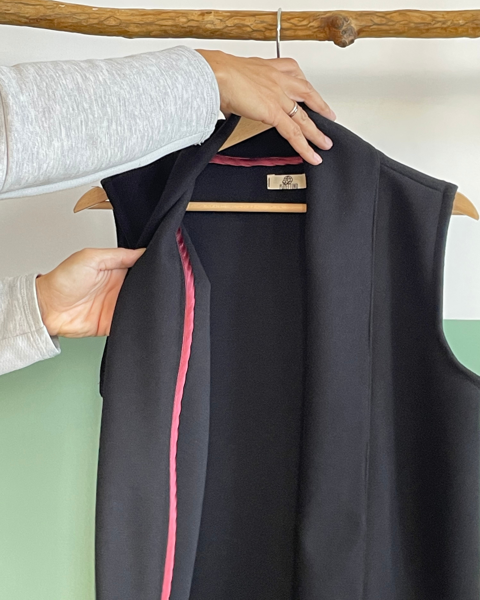 Gilet Panno Nero