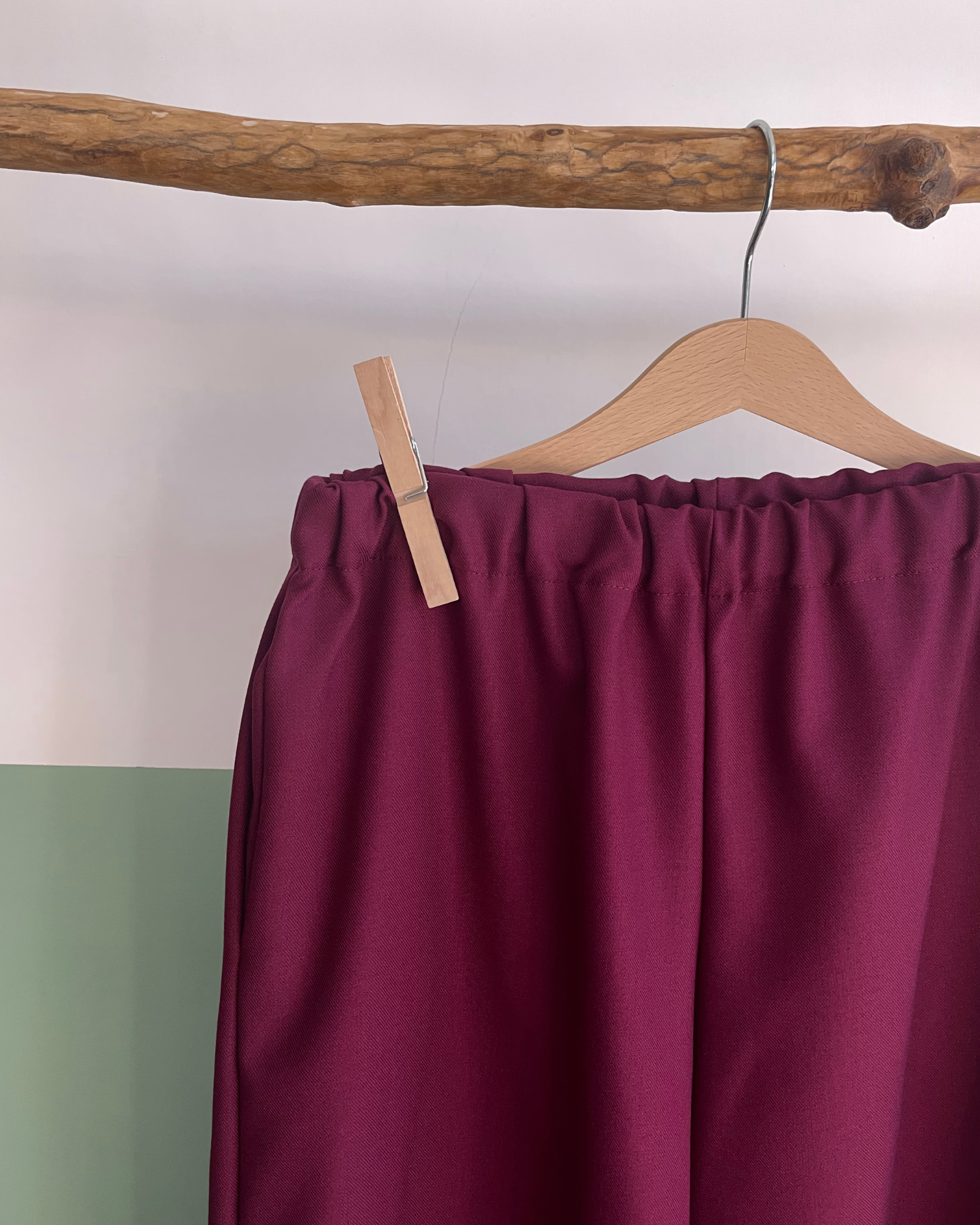 Palazzo in gabardina Bordeaux