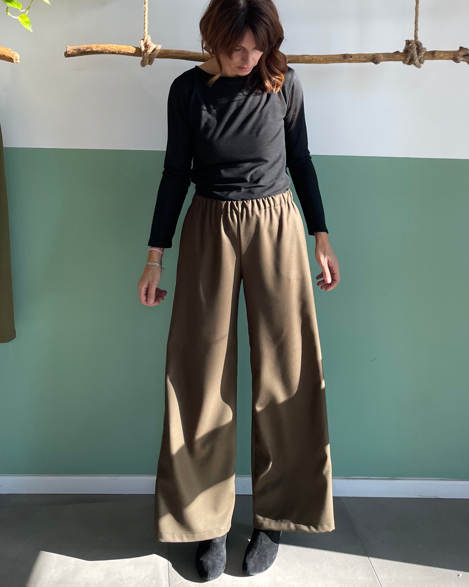 Palazzo in gabardina Verde